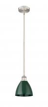  616-1S-SN-MBD-75-GR-LED - Plymouth - 1 Light - 8 inch - Brushed Satin Nickel - Cord hung - Mini Pendant