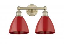  616-2W-AB-MBD-75-RD - Plymouth - 2 Light - 17 inch - Antique Brass - Bath Vanity Light