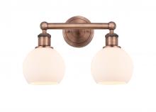 Innovations Lighting 616-2W-AC-G121-6 - Athens - 2 Light - 15 inch - Antique Copper - Bath Vanity Light