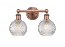 Innovations Lighting 616-2W-AC-G122C-6CL - Athens - 2 Light - 15 inch - Antique Copper - Bath Vanity Light