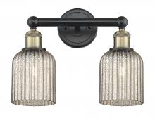  616-2W-BAB-G559-5ME - Bridal Veil - 2 Light - 14 inch - Black Antique Brass - Bath Vanity Light