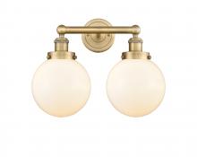 Innovations Lighting 616-2W-BB-G201-8 - Beacon - 2 Light - 17 inch - Brushed Brass - Bath Vanity Light