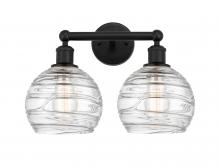 Innovations Lighting 616-2W-BK-G1213-8 - Athens Deco Swirl - 2 Light - 17 inch - Matte Black - Bath Vanity Light