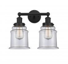 Innovations Lighting 616-2W-BK-G182 - Canton - 2 Light - 15 inch - Matte Black - Bath Vanity Light