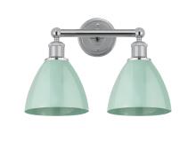 Innovations Lighting 616-2W-PC-MBD-75-SF - Plymouth - 2 Light - 17 inch - Polished Chrome - Bath Vanity Light