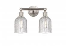  616-2W-SN-G559-5CL - Bridal Veil - 2 Light - 14 inch - Brushed Satin Nickel - Bath Vanity Light