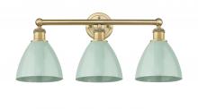  616-3W-BB-MBD-75-SF - Plymouth - 3 Light - 26 inch - Brushed Brass - Bath Vanity Light