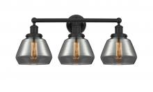  616-3W-BK-G173 - Fulton - 3 Light - 25 inch - Matte Black - Bath Vanity Light