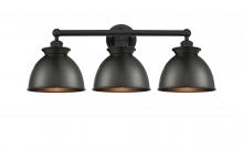 Innovations Lighting 616-3W-BK-M14-BK - Adirondack - 3 Light - 26 inch - Matte Black - Bath Vanity Light