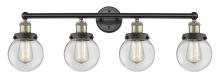 Innovations Lighting 616-4W-BAB-G202-6 - Beacon - 4 Light - 33 inch - Black Antique Brass - Bath Vanity Light