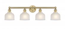 Innovations Lighting 616-4W-BB-G411 - Dayton - 4 Light - 33 inch - Brushed Brass - Bath Vanity Light