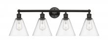 Innovations Lighting 616-4W-OB-GBC-82 - Berkshire - 4 Light - 35 inch - Oil Rubbed Bronze - Bath Vanity Light