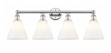 Innovations Lighting 616-4W-PN-GBC-81 - Berkshire - 4 Light - 35 inch - Polished Nickel - Bath Vanity Light