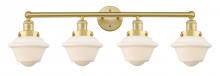  616-4W-SG-G531 - Oxford - 4 Light - 34 inch - Satin Gold - Bath Vanity Light