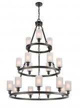  82034-BK-G801 - Clymer - 18 Light - 40 inch - Matte Black - Chain Hung - Chandelier