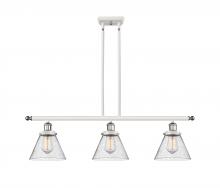 Innovations Lighting 916-3I-WPC-G44 - Cone - 3 Light - 36 inch - White Polished Chrome - Stem Hung - Island Light