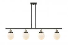 Innovations Lighting 916-4I-BAB-G201-6 - Beacon - 4 Light - 48 inch - Black Antique Brass - Stem Hung - Island Light