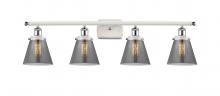 Innovations Lighting 916-4W-WPC-G63 - Cone - 4 Light - 36 inch - White Polished Chrome - Bath Vanity Light