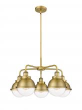 Innovations Lighting 916-5CR-BB-HFS-62-BB - Ballston Urban - 5 Light - 26 inch - Brushed Brass - Chandelier