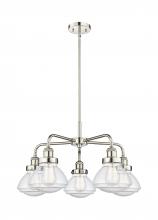  916-5CR-PN-G324 - Olean - 5 Light - 25 inch - Polished Nickel - Chandelier