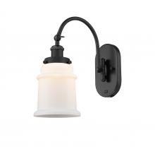 Innovations Lighting 918-1W-BK-G181 - Canton - 1 Light - 7 inch - Matte Black - Sconce