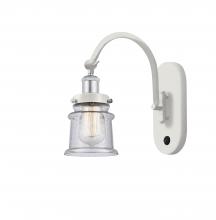  918-1W-WPC-G184S - Canton - 1 Light - 7 inch - White Polished Chrome - Sconce