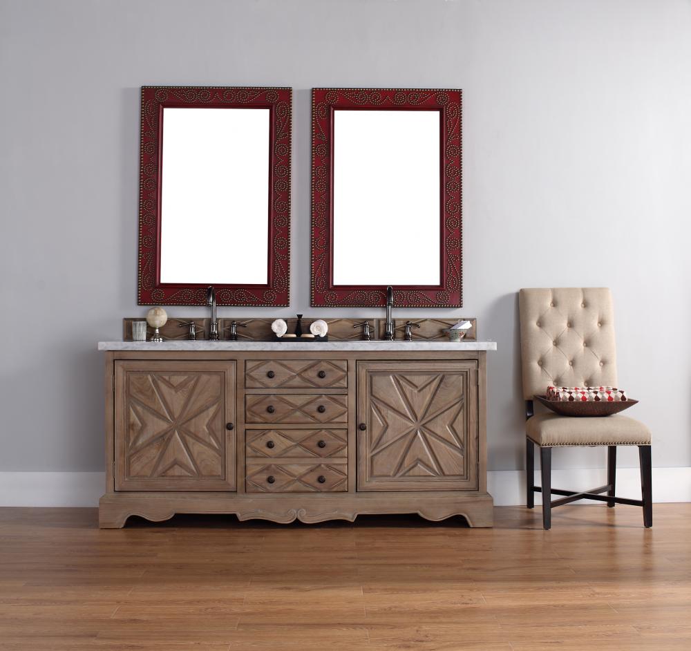 Normandy - 72" Normandy Weathered Oak Double Vanity