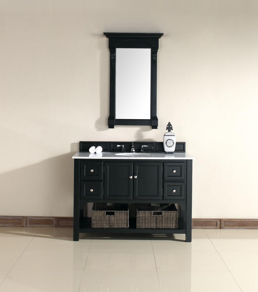 Urban - 48" Single Vanity, Antique Black Finish, Guangxi Marble Top