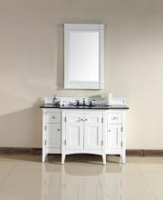 James Martin Furniture 900-V53-PWH-ABK - Urban - 53" Single Vanity, White Finish, Absolute Black Top