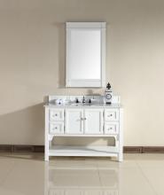 James Martin Furniture 925-V48-PWH-GWH - Urban - 48" Single Vanity, White Finish, Guangxi Marble Top