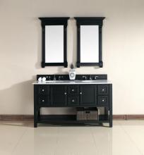 James Martin Furniture 925-V60D-AQB-GWH - Urban - 60" Double Vanity, Antique Black Finish, Guangxi Marble Top