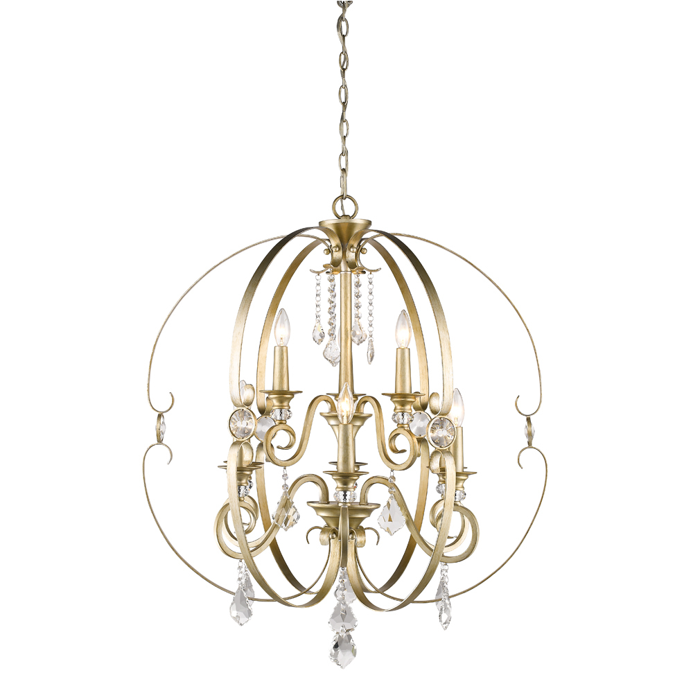 Ella 2 Tier - 9 Light Chandelier in White Gold