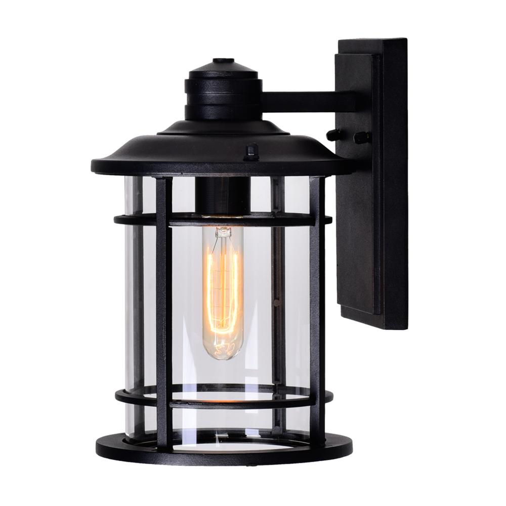 Belmont 1 Light Outdoor Black Wall Lantern