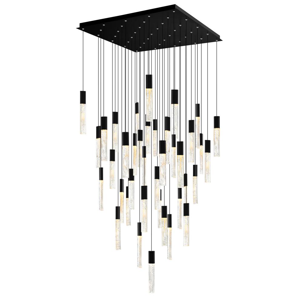 Greta Integrated LED Black Chandelier