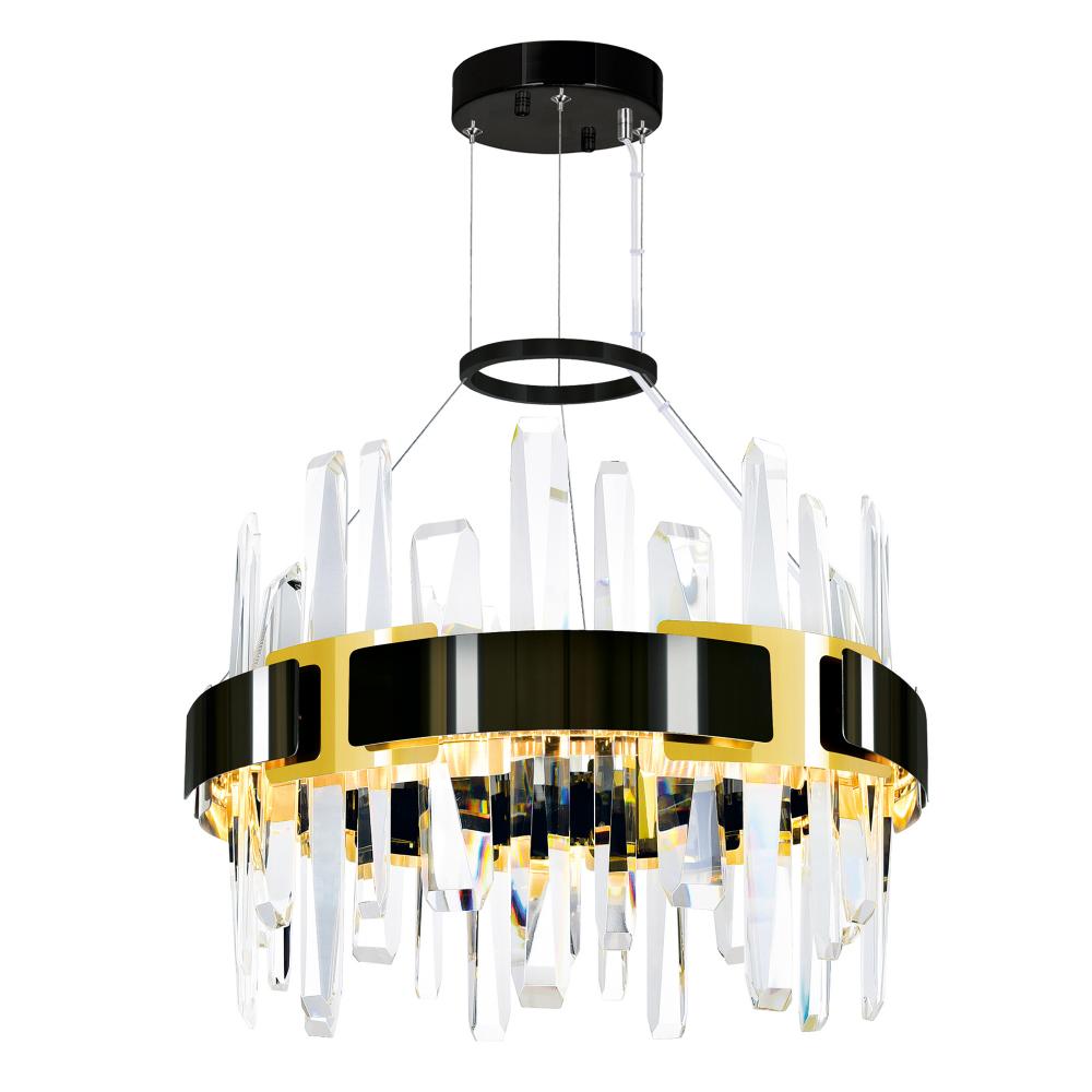 Aya LED Integrated Pearl Black Chandelier