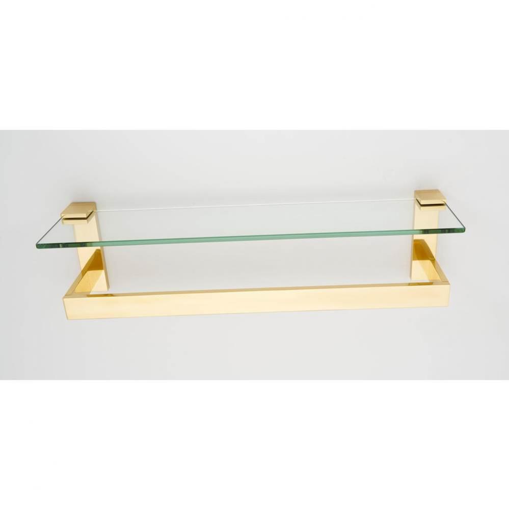 18'' Glass Shelf with Towel Bar