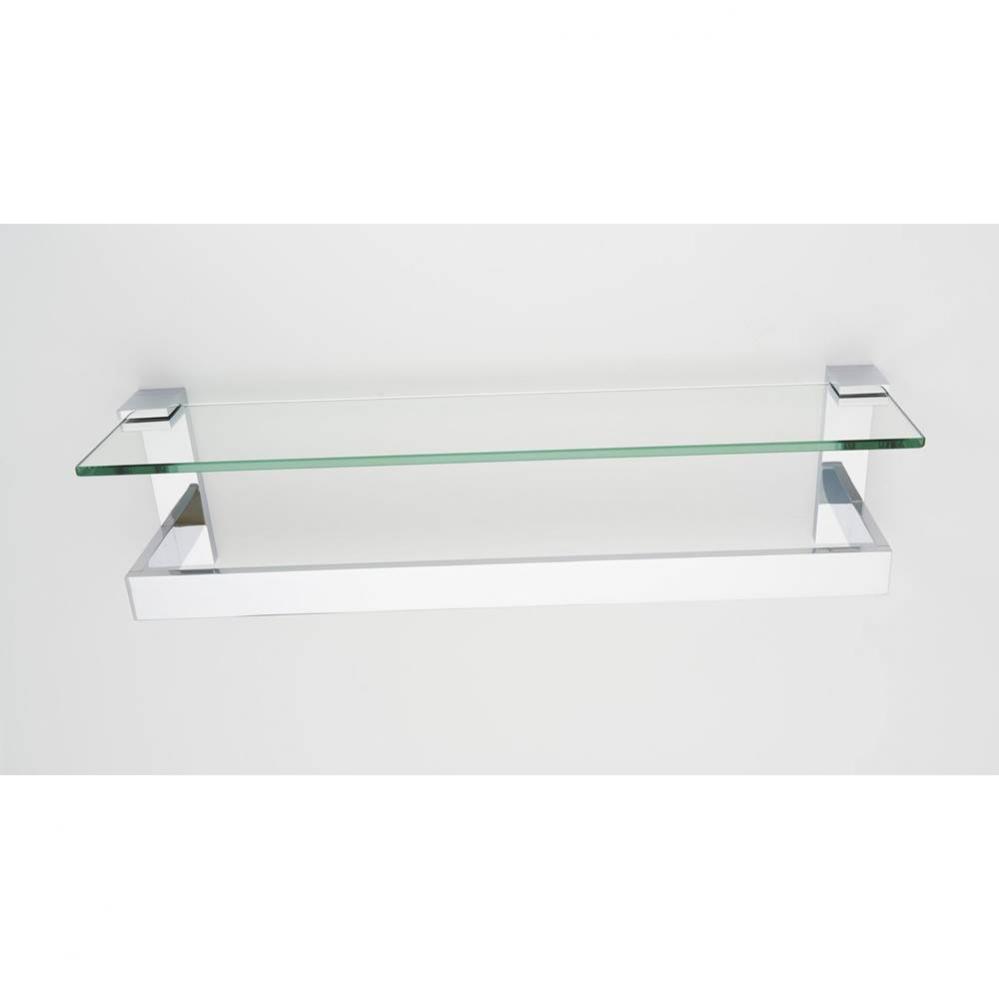 18'' Glass Shelf with Towel Bar