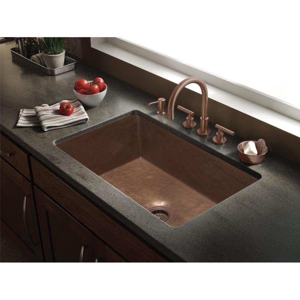 Zarina, Rectangle Kitchen Sink, Textured Pattern, Undermount and Drop In