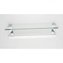 Alno A6427-18-PC - 18'' Glass Shelf with Towel Bar