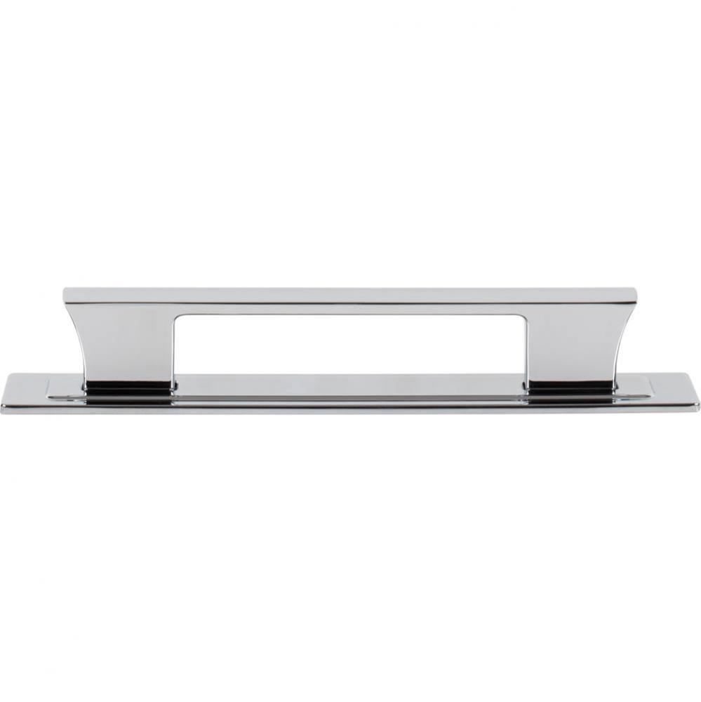 Zander Pull and Backplate 5 1/16 Inch (c-c) Polished Chrome