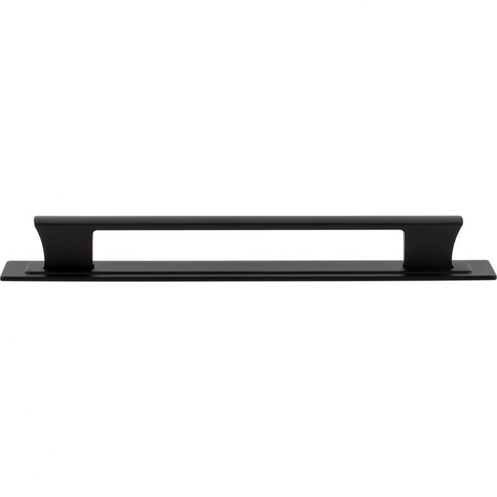 Zander Pull and Backplate 7 9/16 Inch (c-c) Matte Black