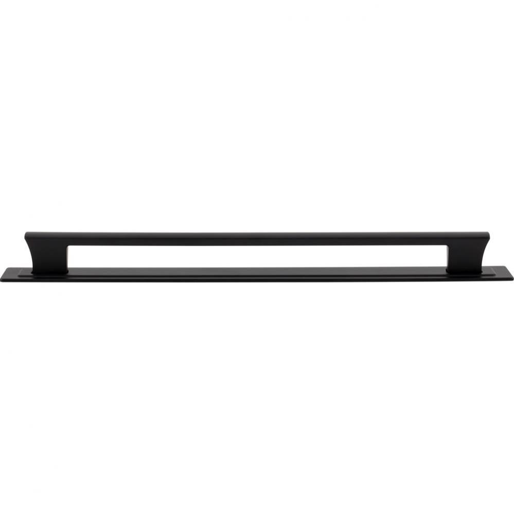 Zander Pull and Backplate 12 Inch (c-c) Matte Black