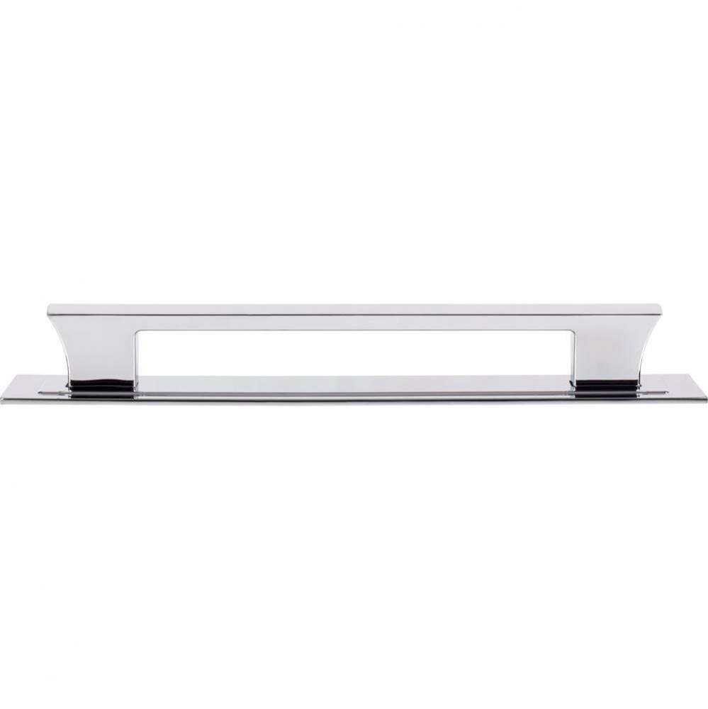 Zander App Pull and Backplate 12 Inch (c-c) Polished Chrome