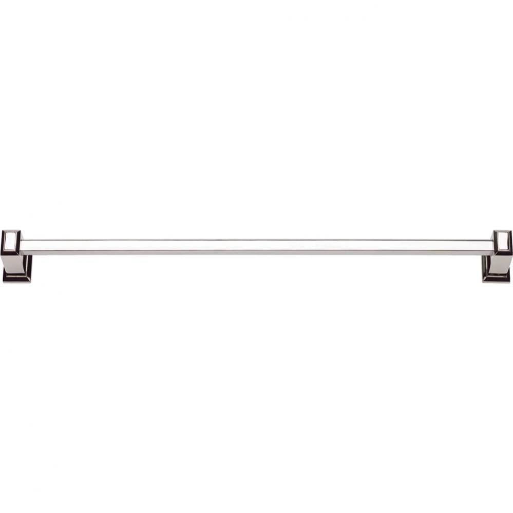 Sutton Place Bath Towel Bar 24 Inch Single Polished Nickel