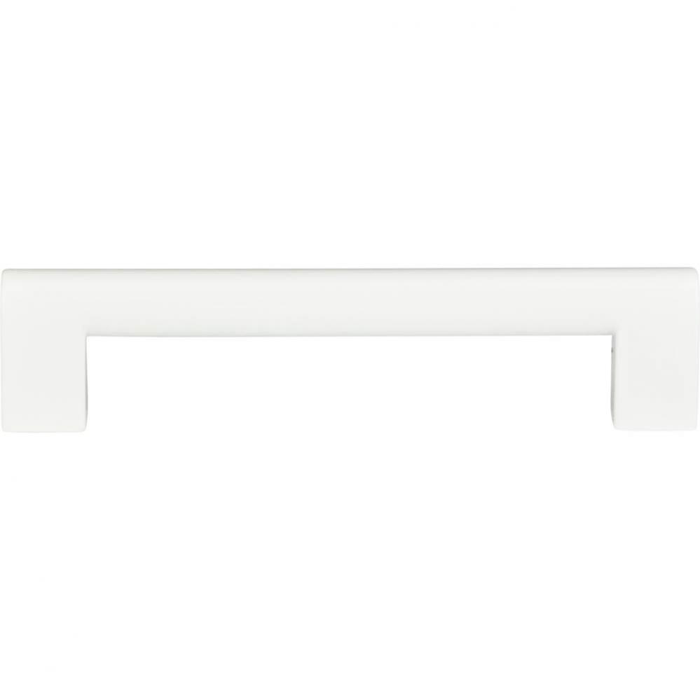 Round Rail Pull 5 1/16 Inch (c-c) High White Gloss