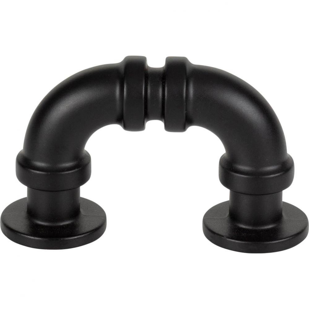 Steam Punk Finger Pull 1 5/16 Inch (c-c) Matte Black