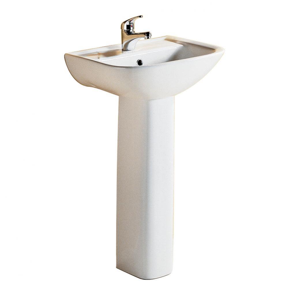 Lara 510 Pedestal Lavatory 8'' widespread, White