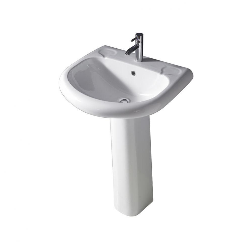 Orient 660 Pedestal Lavatory 8'' cc, White