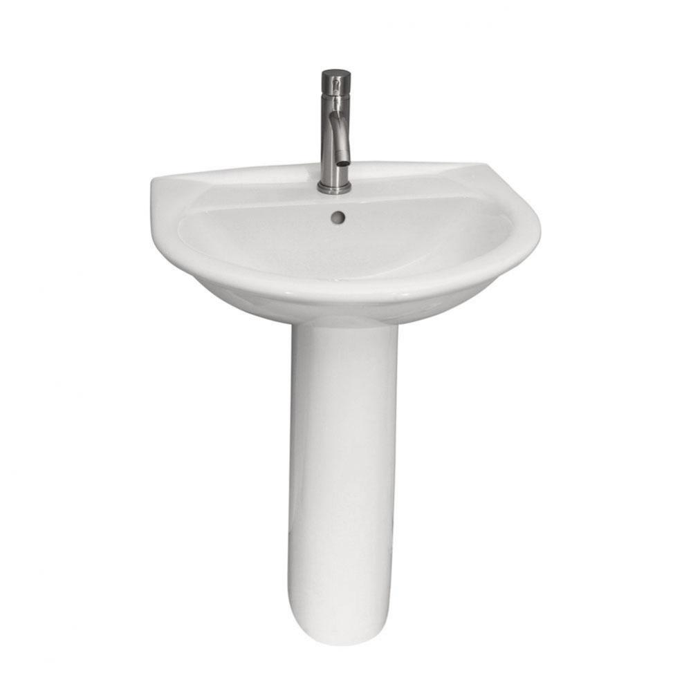 Karla 505 Pedestal Lavatory 4'' cc, White