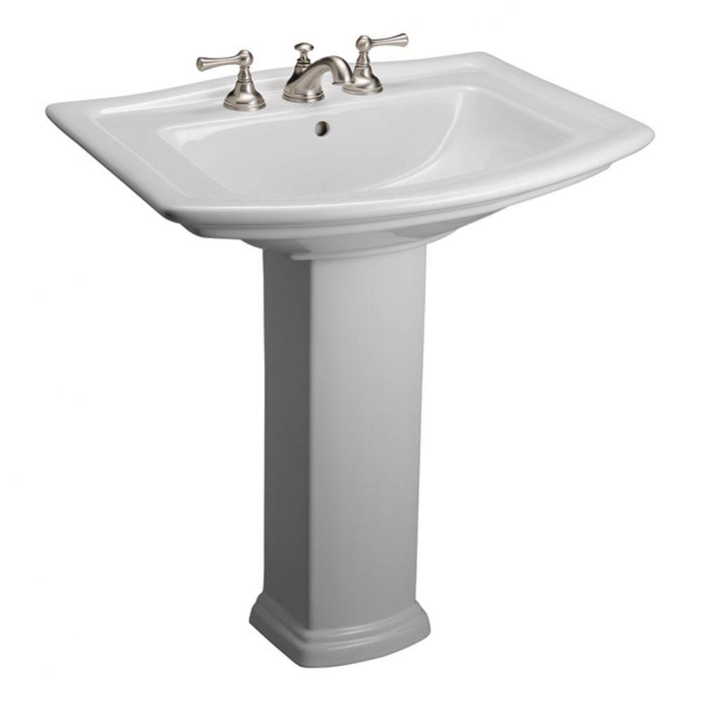 Washington 650 Pedestal  Lavatory, 8''cc, White